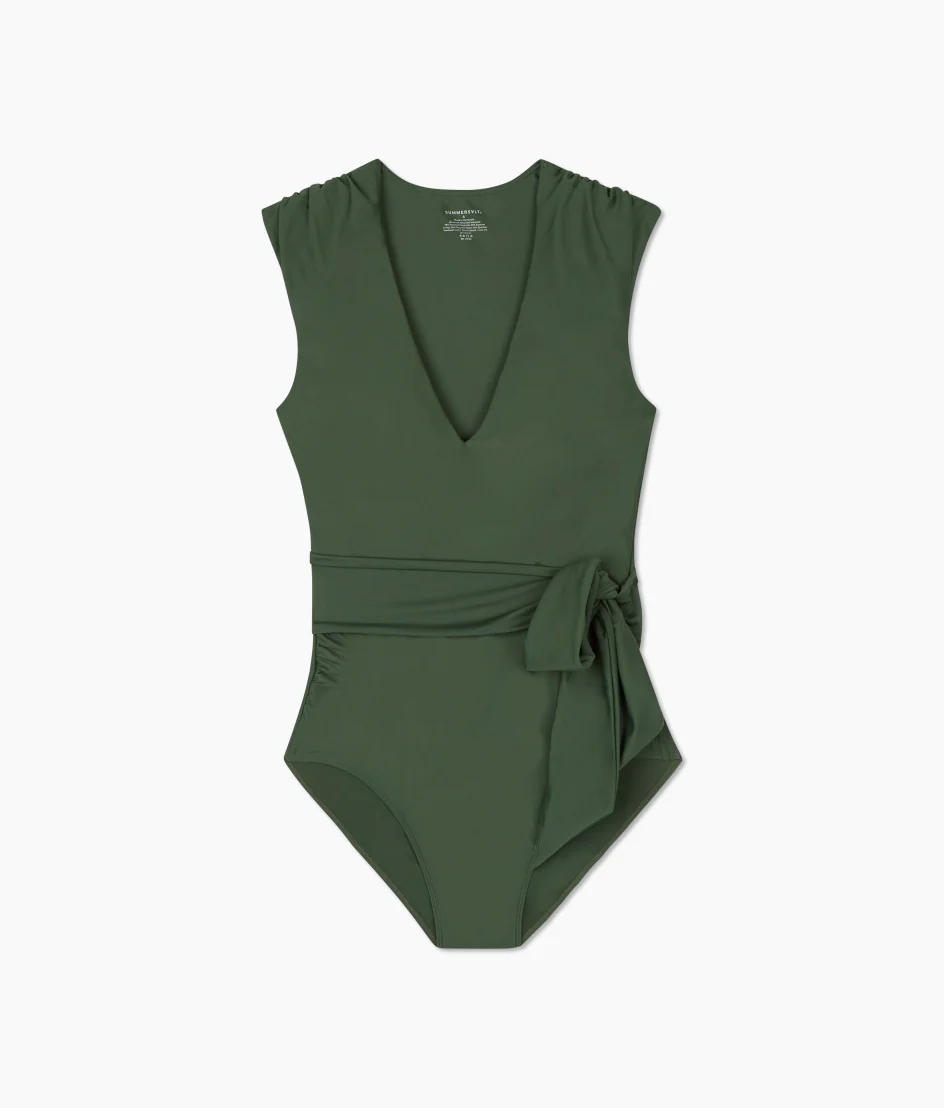 The Breaker Belted One-Piece - Olive - Image 4