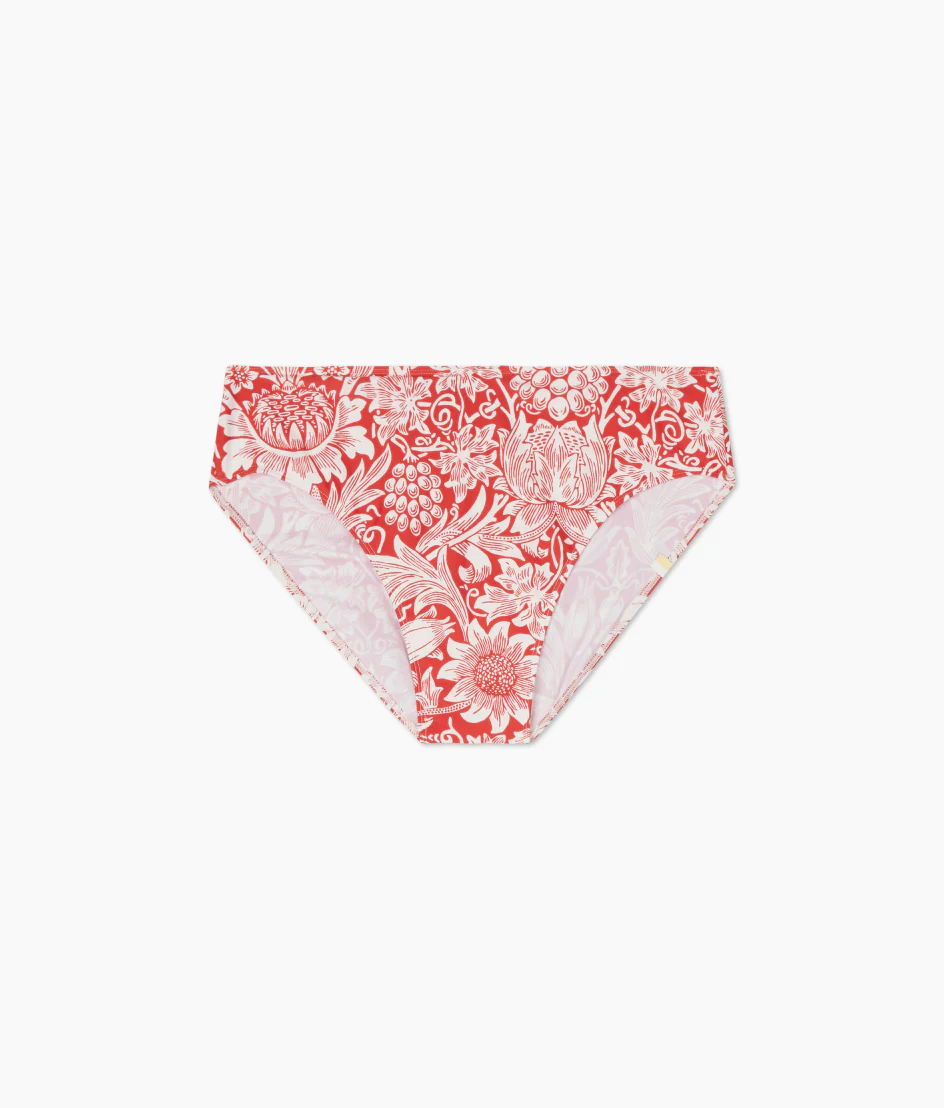 The Classic Mid-Rise Bikini Bottom - Sunflower in Watermelon - Image 4