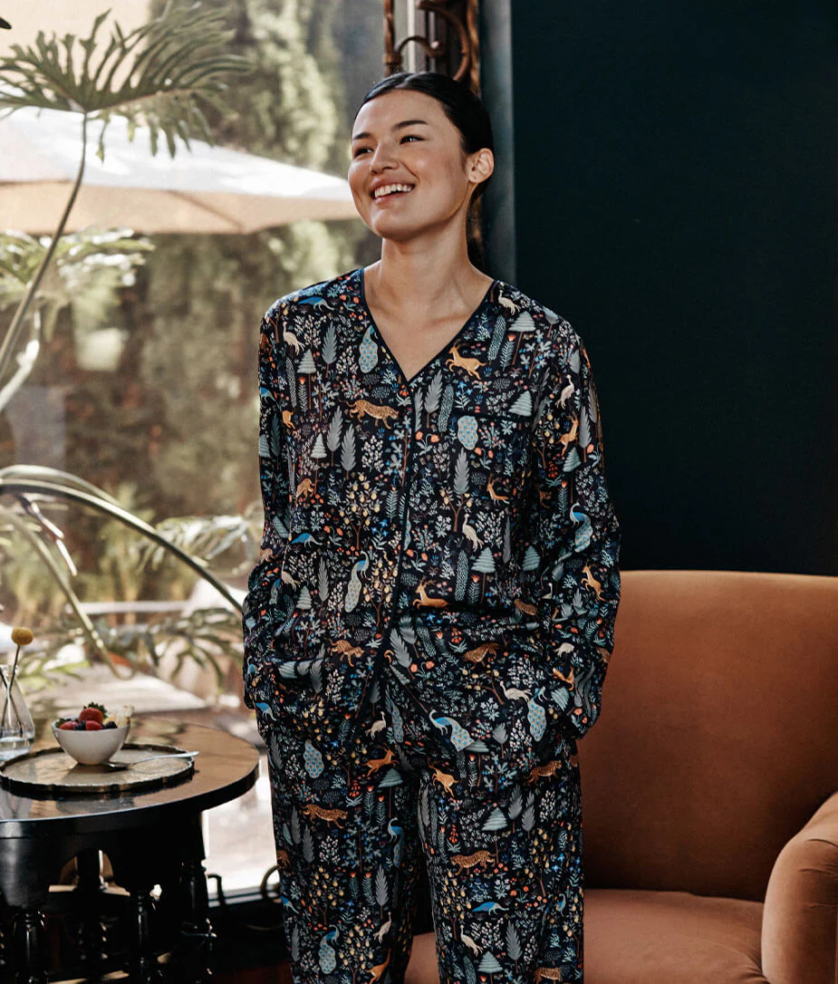 The Cloud 9 Silky Pajama Set - Main - Image 2