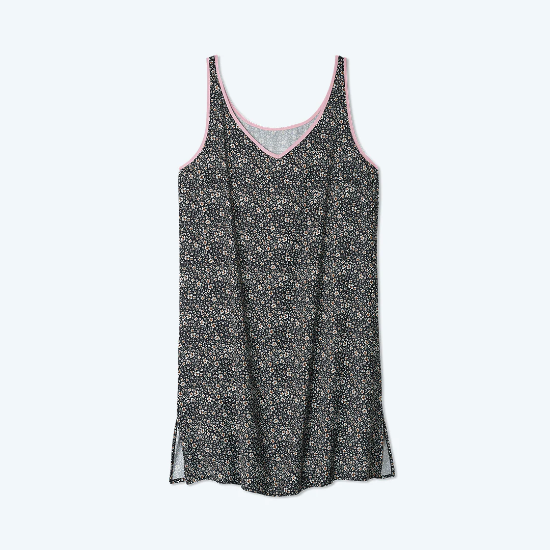 The Cloud 9 Silky Slip Dress - In Bloom in Sea Urchin & Pink Sky