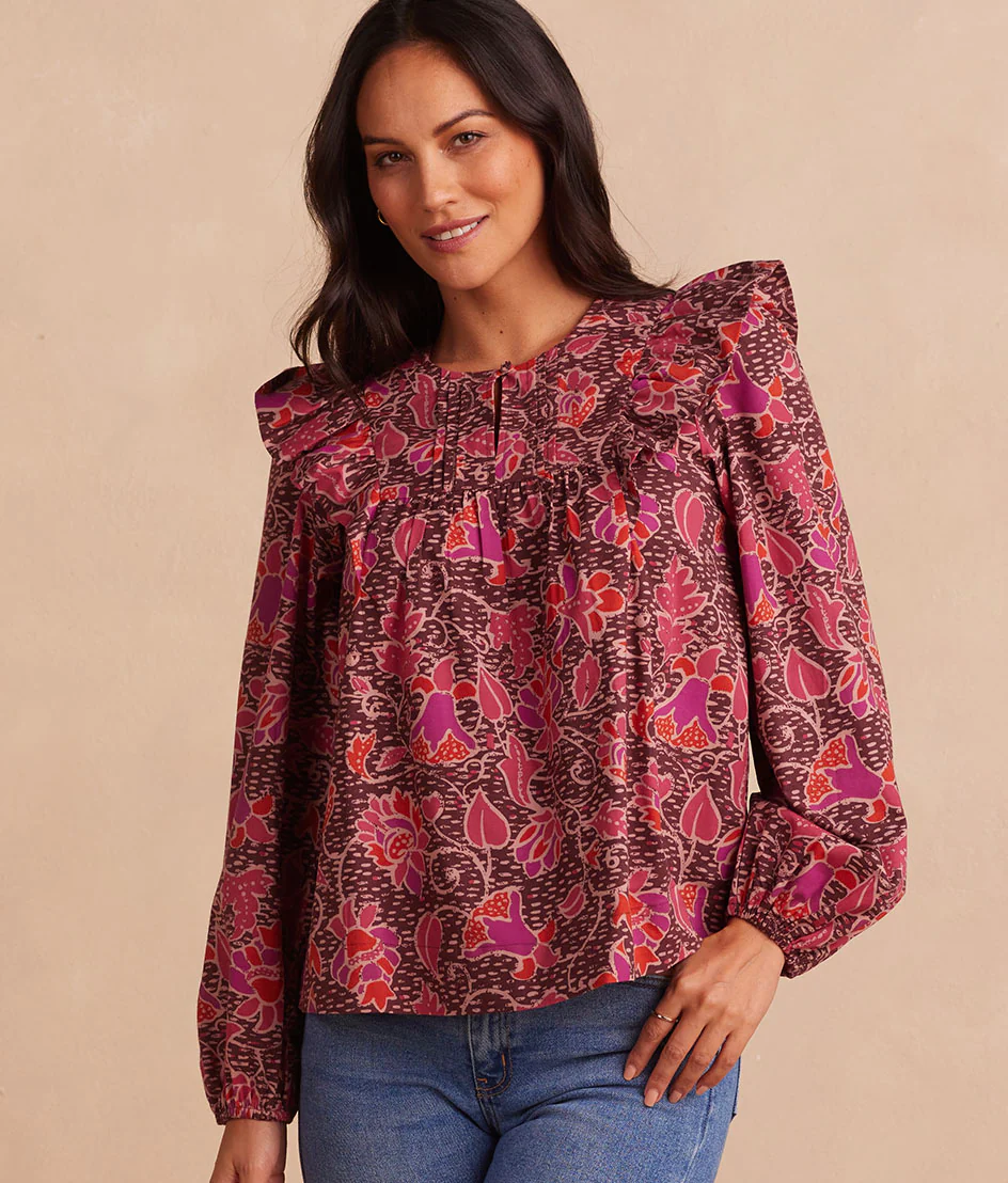 The Countryside Poplin Ruffle Blouse - Main - Image 2