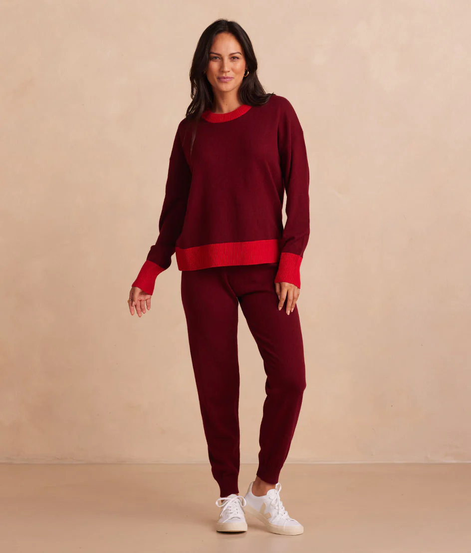 The Coziest Cashmere Blend Crew - Pinot & Lava - Image 3