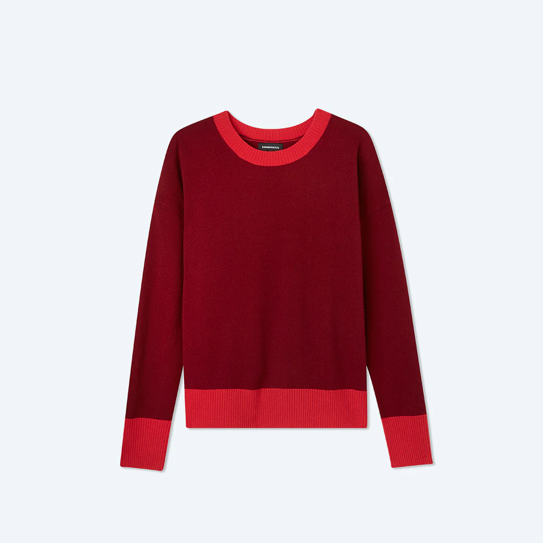 The Coziest Cashmere Blend Crew - Pinot & Lava - Image 5