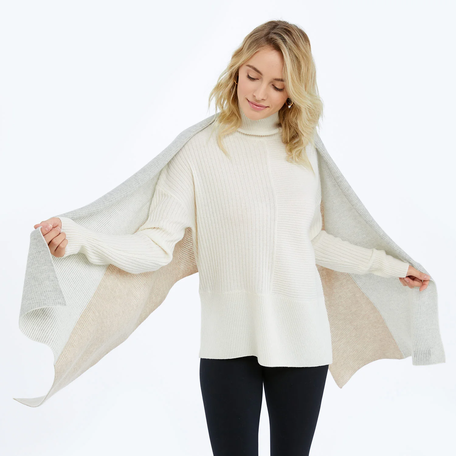 The Coziest Cashmere Blend Ribbed Scarf - Main - Image 5