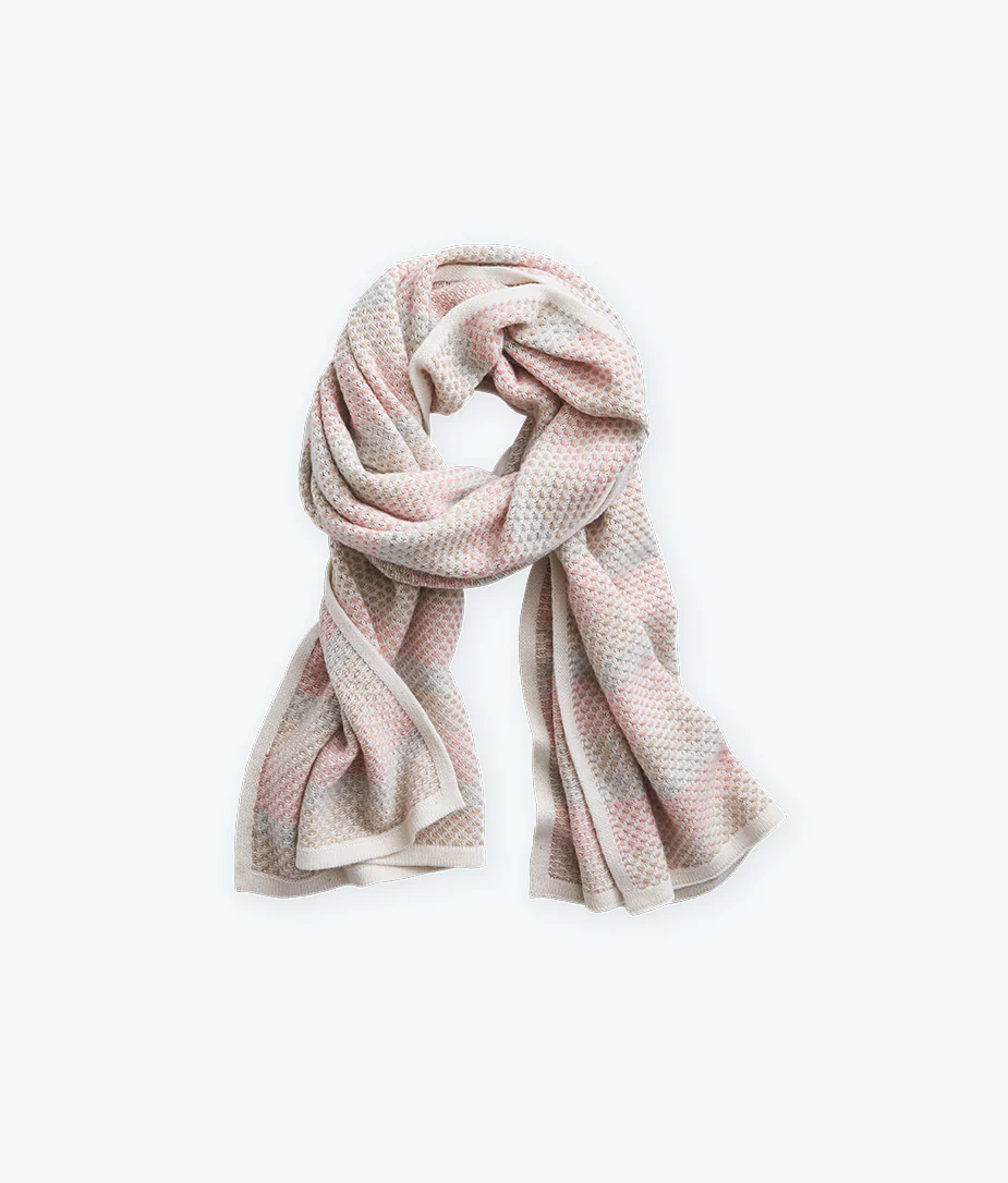 The Coziest Cashmere Blend Soft Stripe Scarf - Pastel Soft Stripe - Image 5