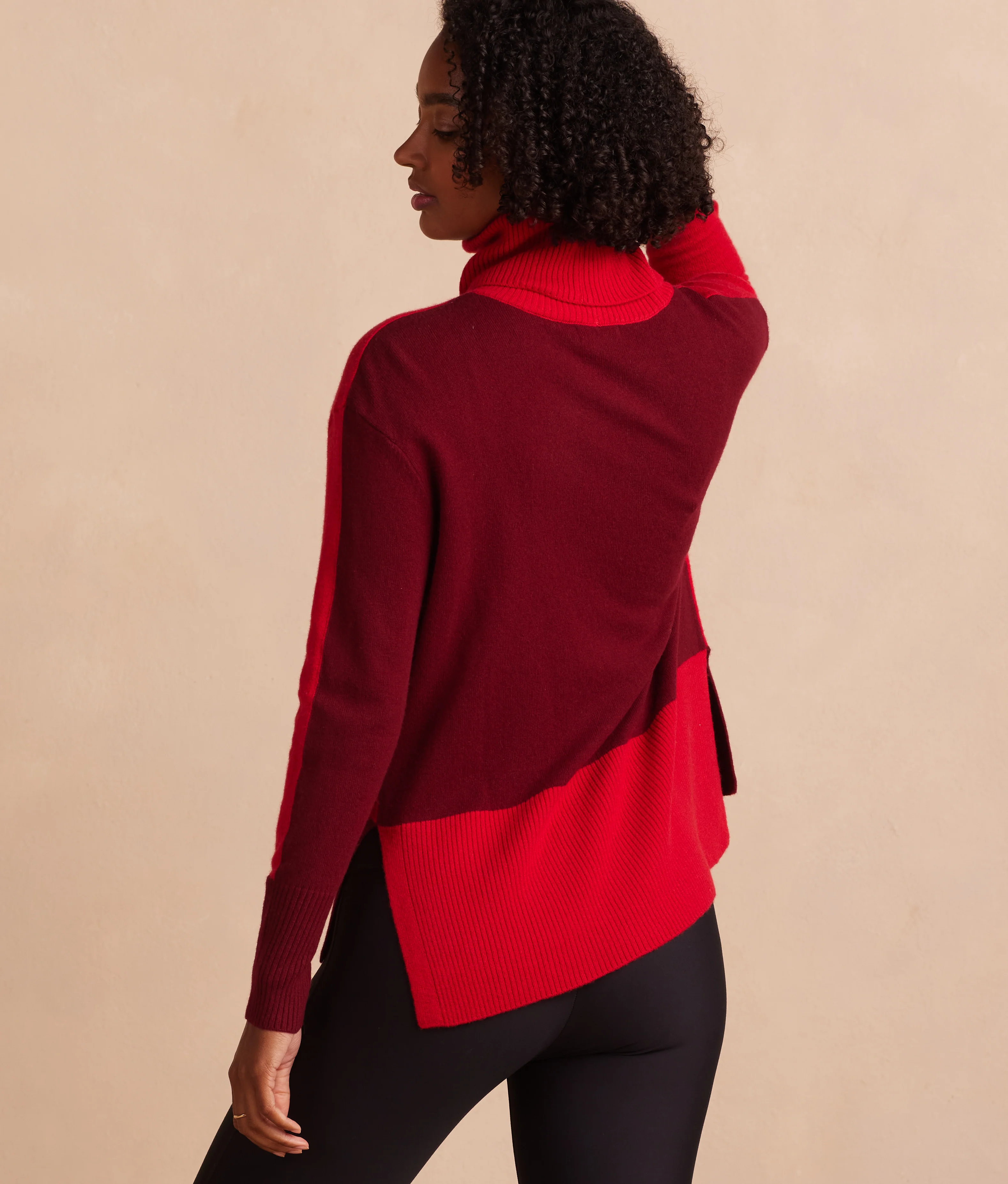 The Coziest Cashmere Blend Turtleneck - Pinot & Lava - Image 2
