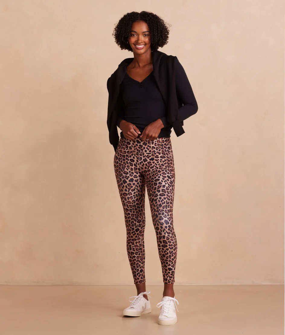 The Do-It-All High Rise 7/8 Leggings - Terracotta Leopard - Image 2