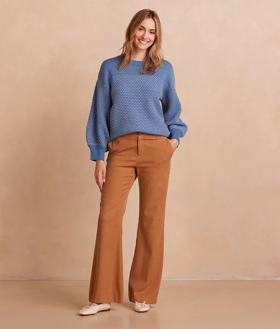The Easy High-Waisted Flare Pant - Chai - Image 2