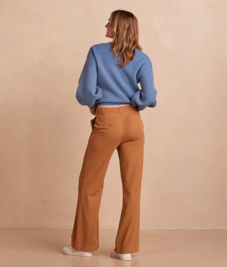 The Easy High-Waisted Flare Pant - Chai - Image 3