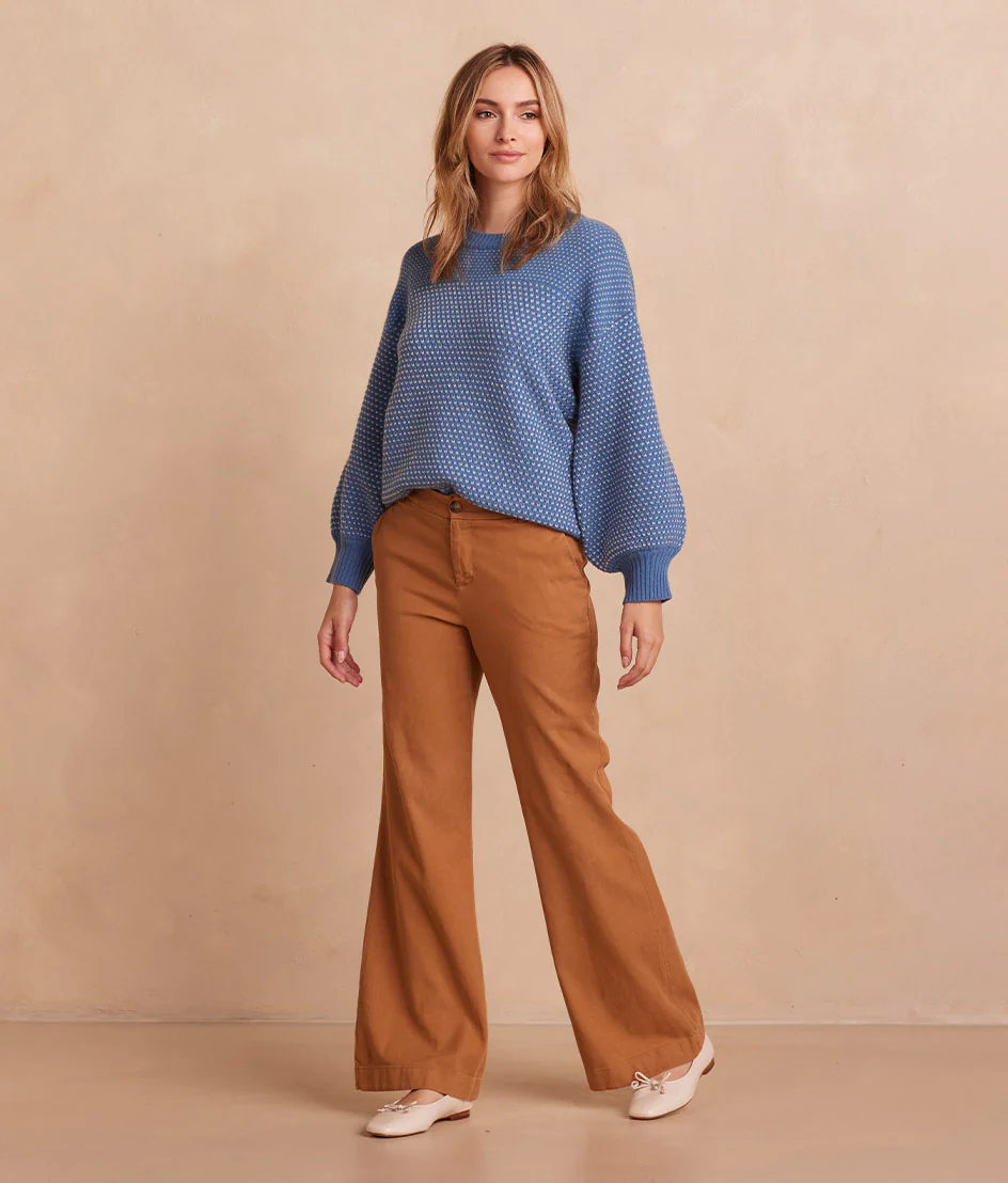 The Easy High-Waisted Flare Pant - Chai - Image 4