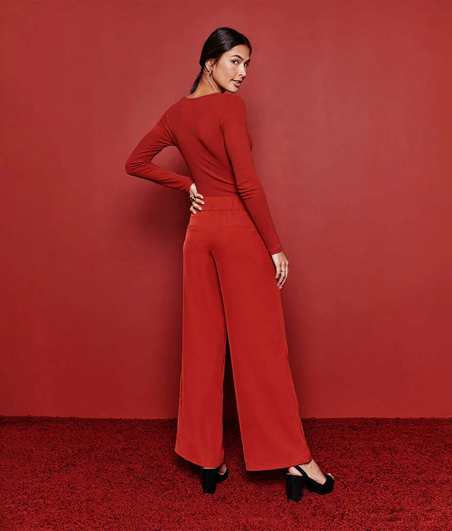 The Extra Soft Square Neck Day to Night Bodysuit - Lava - Image 3