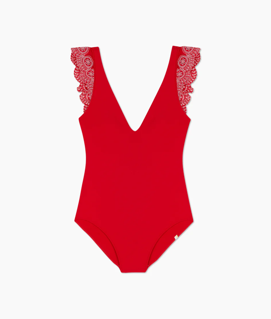 The Eyelet Ruffle Backflip - Lava - Image 2