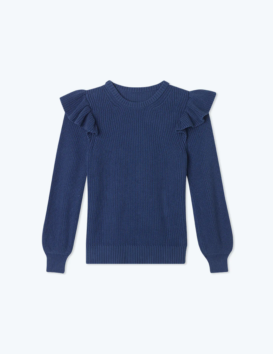 The Flirty Ruffle Sleeve Sweater - Atlantic - Image 6