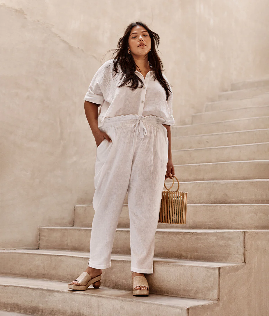 The Going Places Gauze Drawstring Pant - Main - Image 3