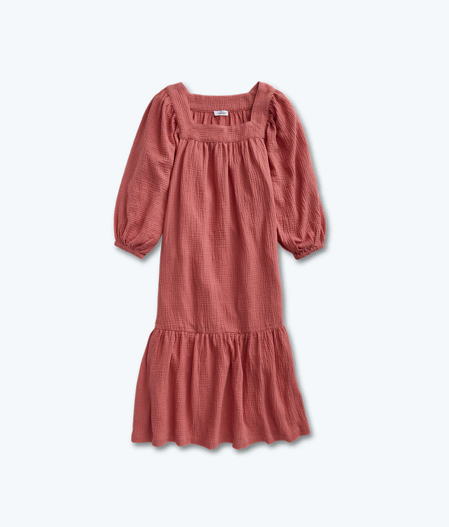 The Going Places Gauze Midi Dress - Faded Rose - Image 2