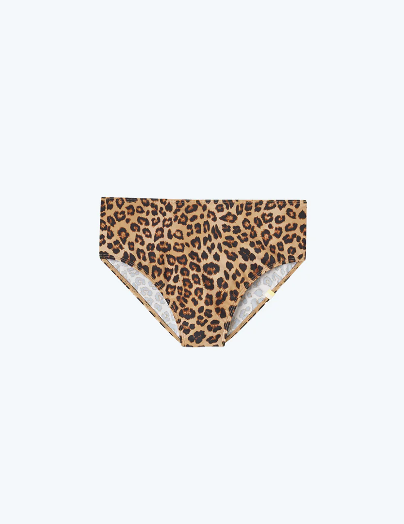 The High Leg Mid Rise Bikini Bottom - Leopard - Image 6