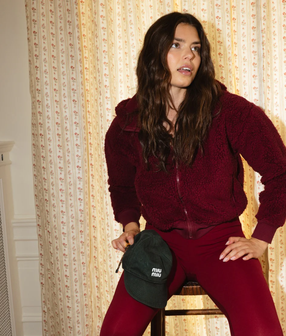 The High Pile Eco Short Fleece Jacket - Pinot - Image 3