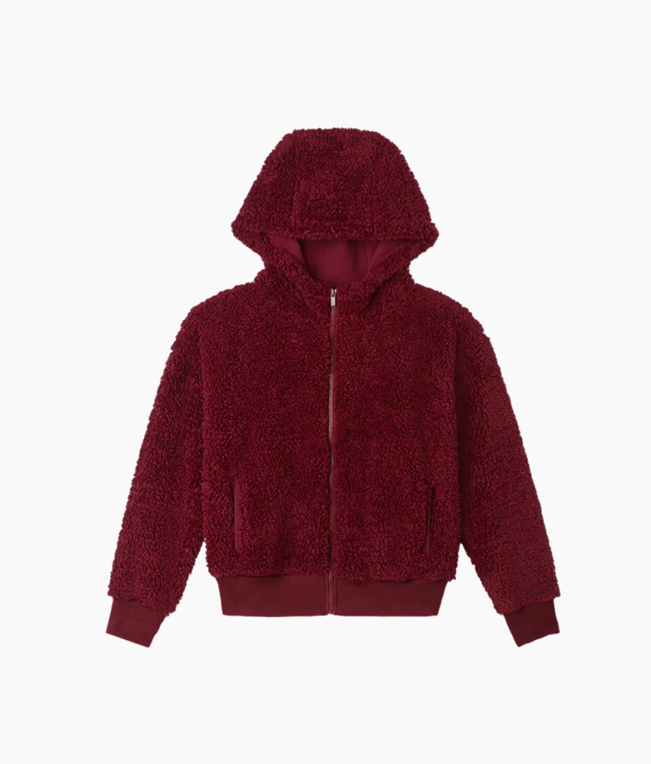 The High Pile Eco Short Fleece Jacket - Pinot - Image 5