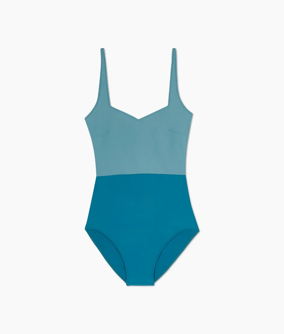 The Long Torso Seascape Sweetheart One Piece - Bluestone & Mist - Image 4
