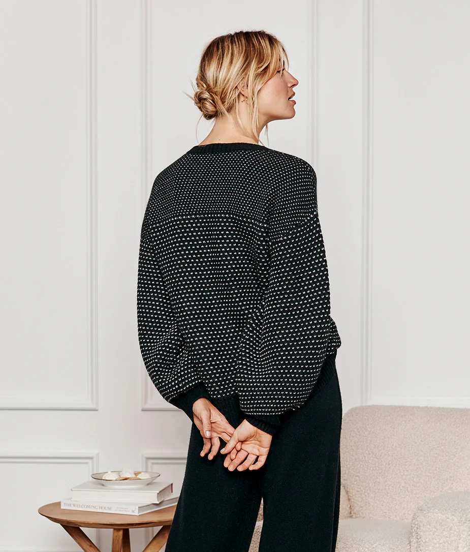 The Luxe Cashmere Blend Mix Stitch Sweater - Main - Image 6