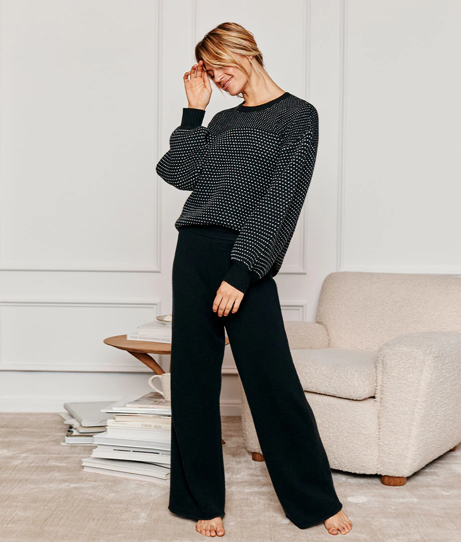 The Luxe Cashmere Blend Mix Stitch Sweater - Main - Image 7