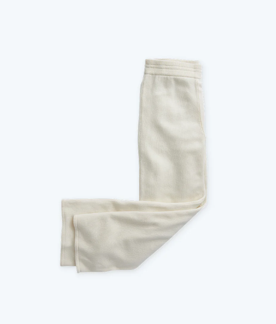 The Luxe Cashmere Blend Sweater Pant - White Sand - Image 5