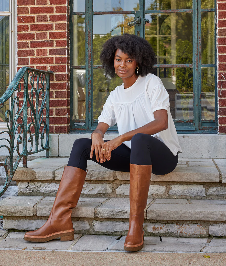 The Luxe Pima Breezy Tee - White Sand - Image 2