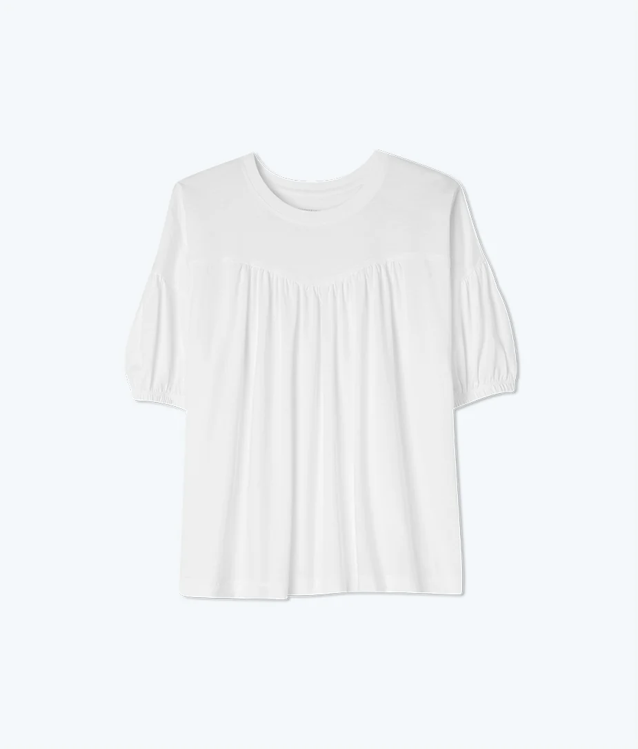 The Luxe Pima Breezy Tee - White Sand - Image 6