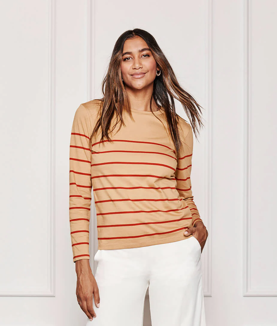 The Luxe Pima Long Sleeve Tee - Main - Image 3