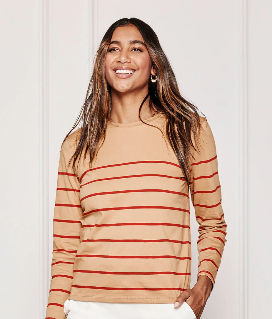 The Luxe Pima Long Sleeve Tee - Main - Image 4