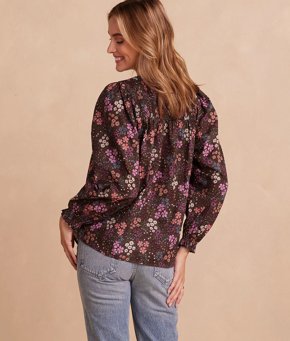 The Perfect Smocked Cotton Top - Autumn Meadow - Image 2