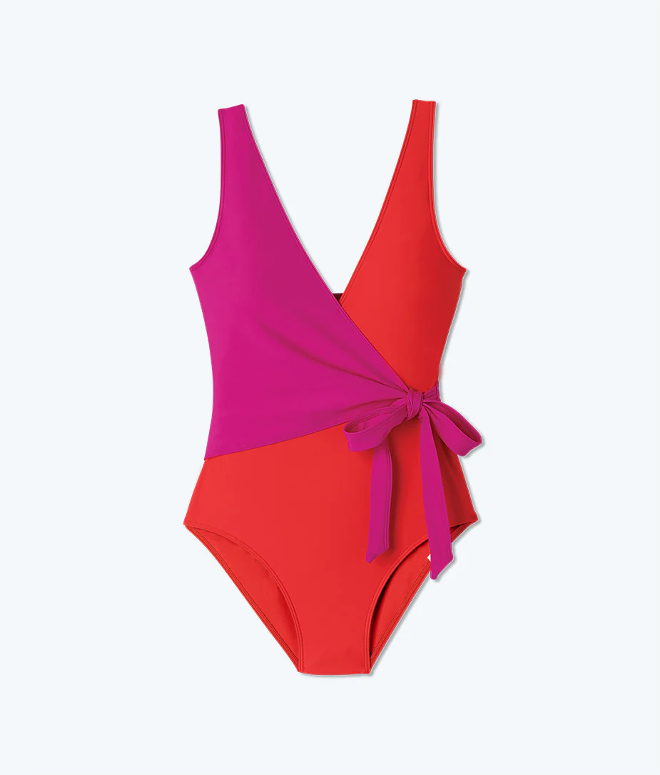 The Perfect Wrap One-Piece - Hibiscus & Grapefruit - Image 5