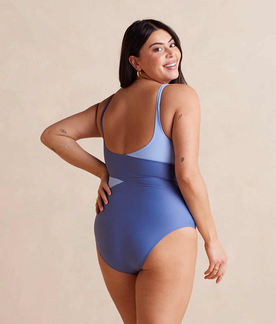 The Perfect Wrap One-Piece - Sky & Blue Mountain - Image 9