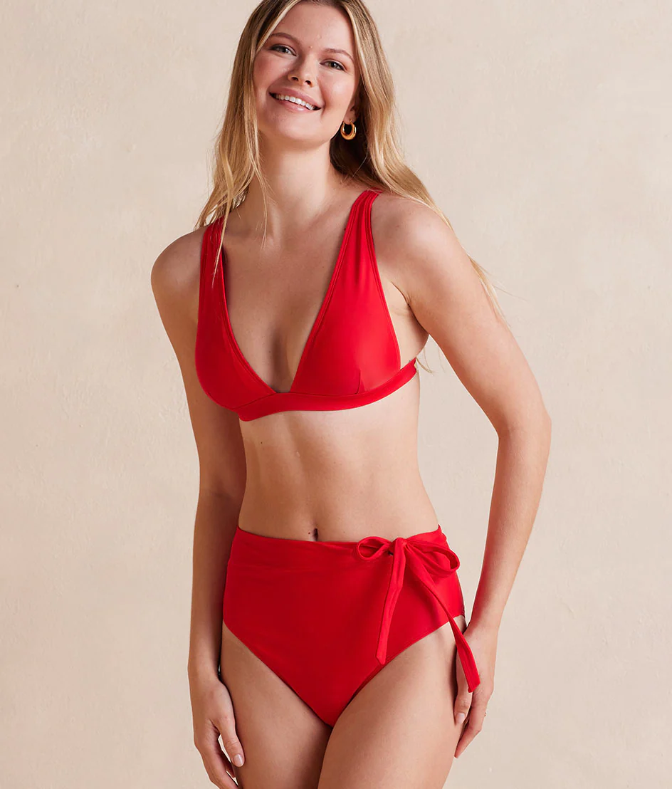 The Plunge Bikini Top - Lava - Image 2