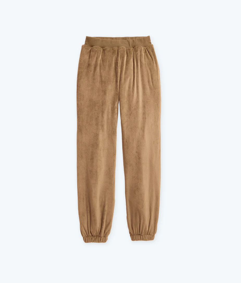 The Plush Velour Jogger - Fawn - Image 6