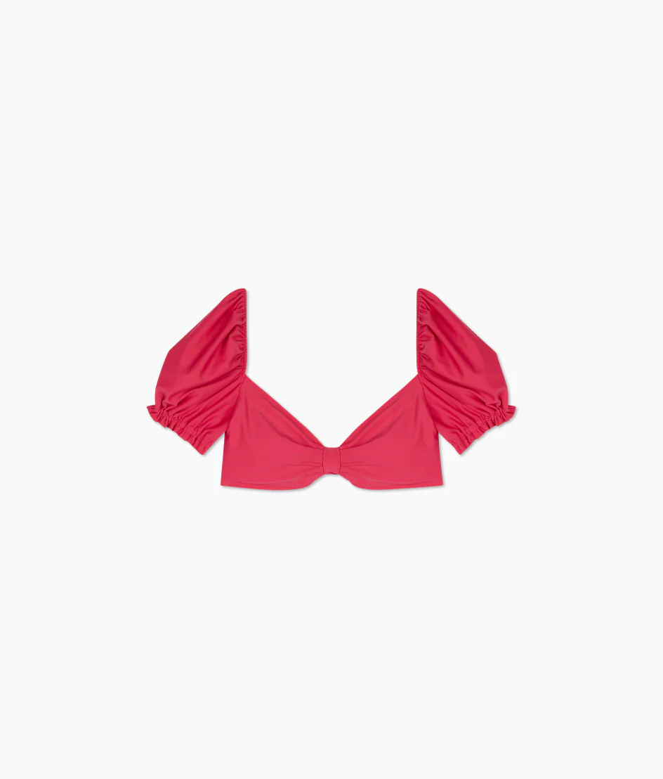 The Puff Sleeve Bikini Top - Spritz - Image 4