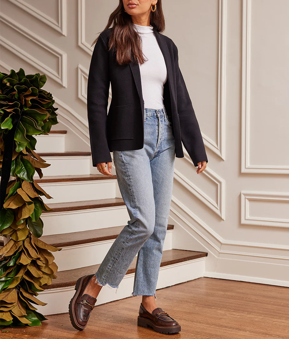 The Ribbed Sweater Blazer - Sea Urchin - Image 5