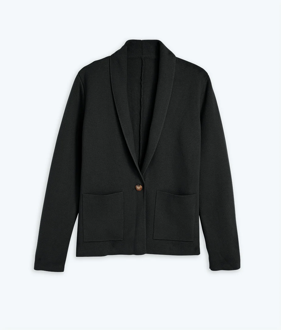 The Ribbed Sweater Blazer - Sea Urchin - Image 6