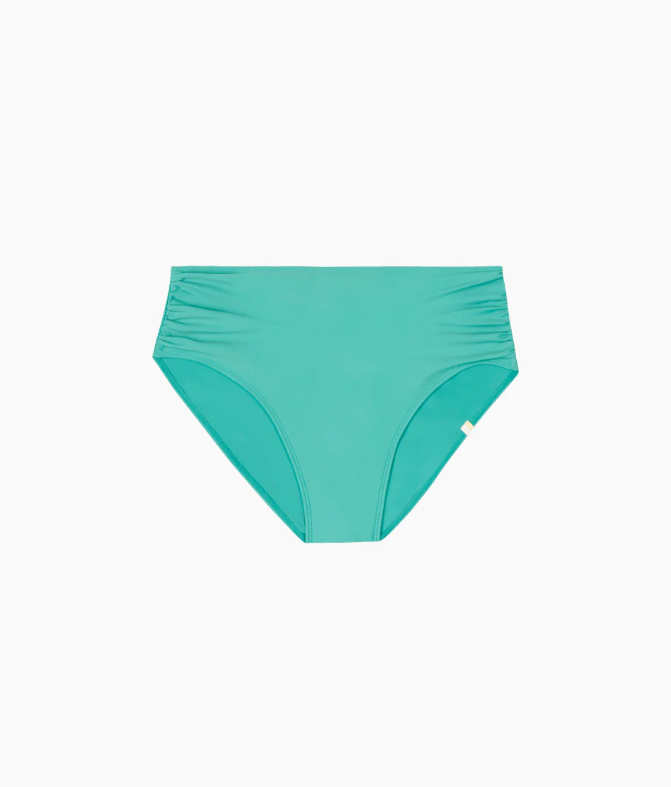 The Ruched High Leg High Rise Bottom - Ocean Jade - Image 3