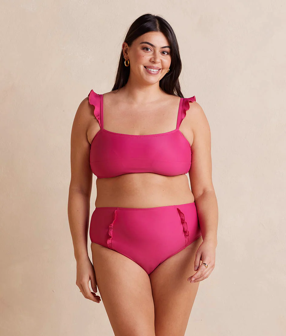 The Ruffle High Leg High Rise Bikini Bottom - Spritz - Image 5