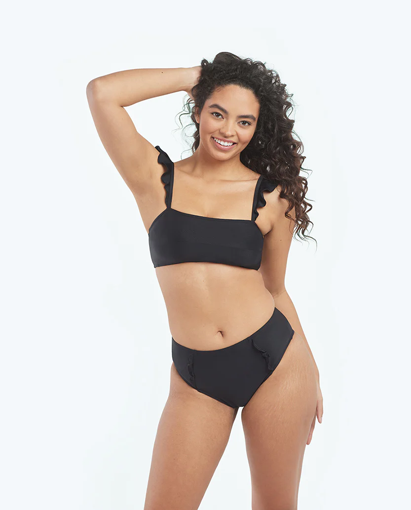 The Ruffle High Leg High Rise Bikini Bottom - Sea Urchin - Image 5