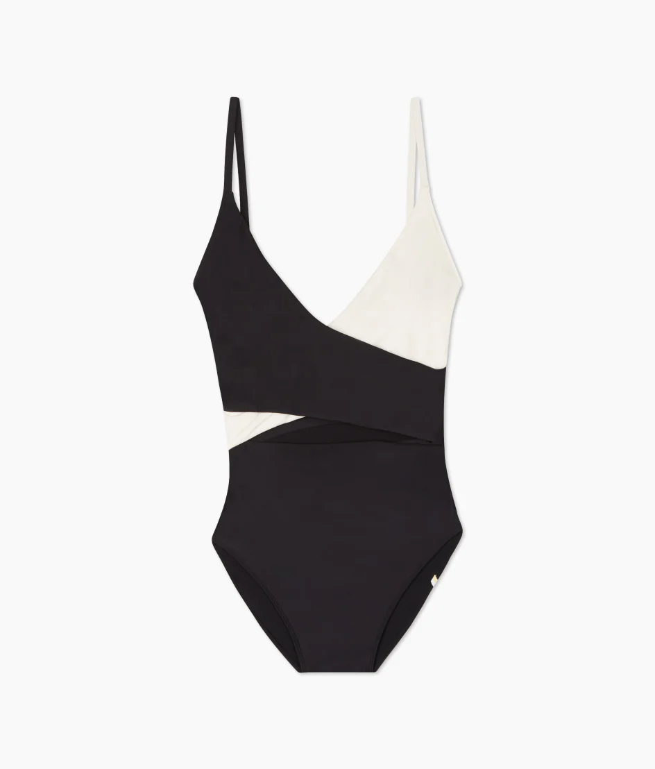 The Sea Breeze Cutout One-Piece - Sea Urchin & White Sand - Image 5