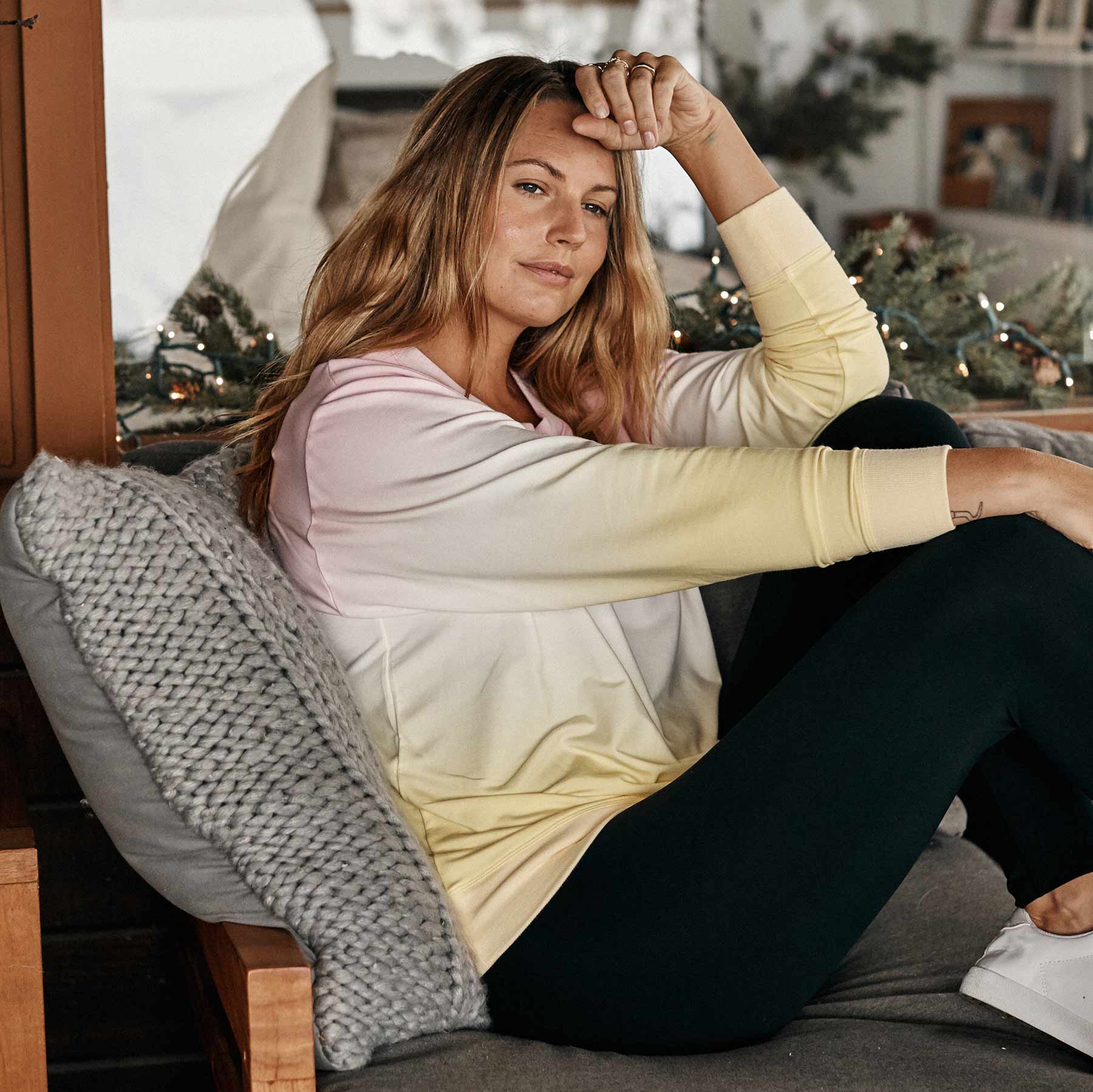 The Softest French Terry Relaxed Crew - Ombre - Image 6