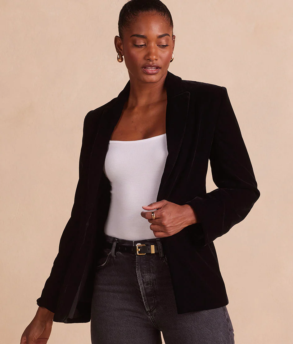 The Sustainable Velvet Collection Blazer - Sea Urchin - Image 5
