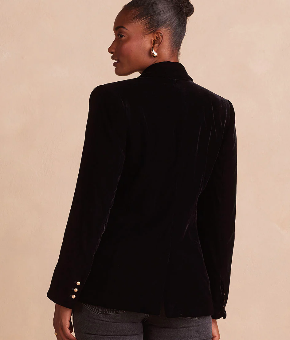 The Sustainable Velvet Collection Blazer - Sea Urchin - Image 6