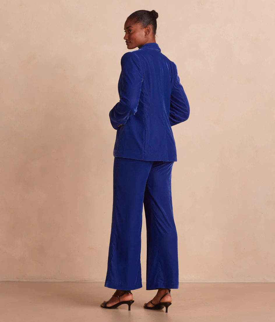 The Sustainable Velvet Collection Wide Leg Pant - Imperial - Image 4