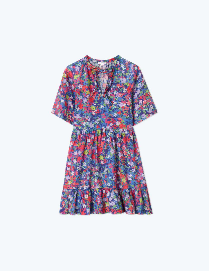The Tie Neck Tiered Dress - Main - Image 3