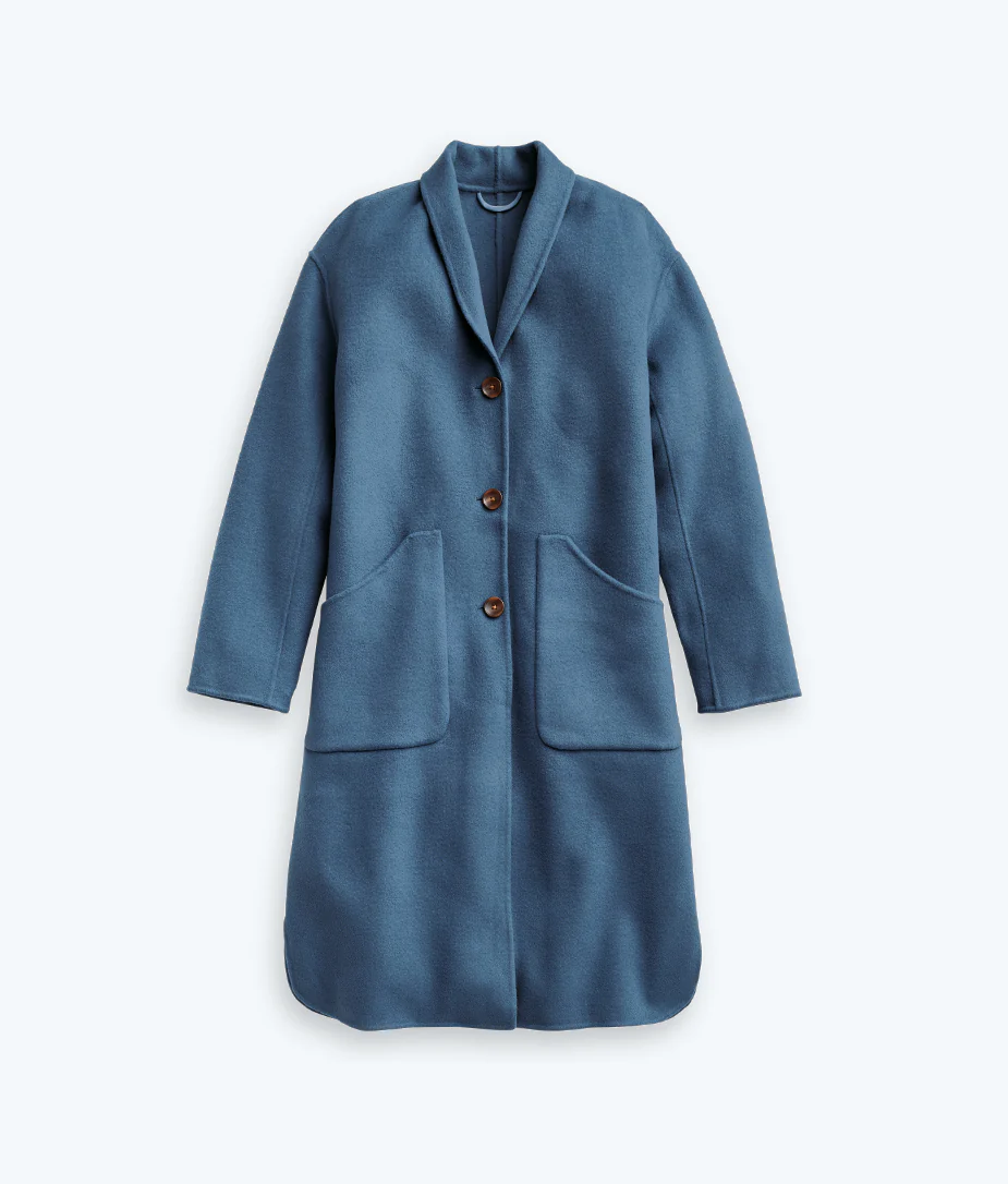 The Warmest Wool Cocoon Coat - Slate - Image 6