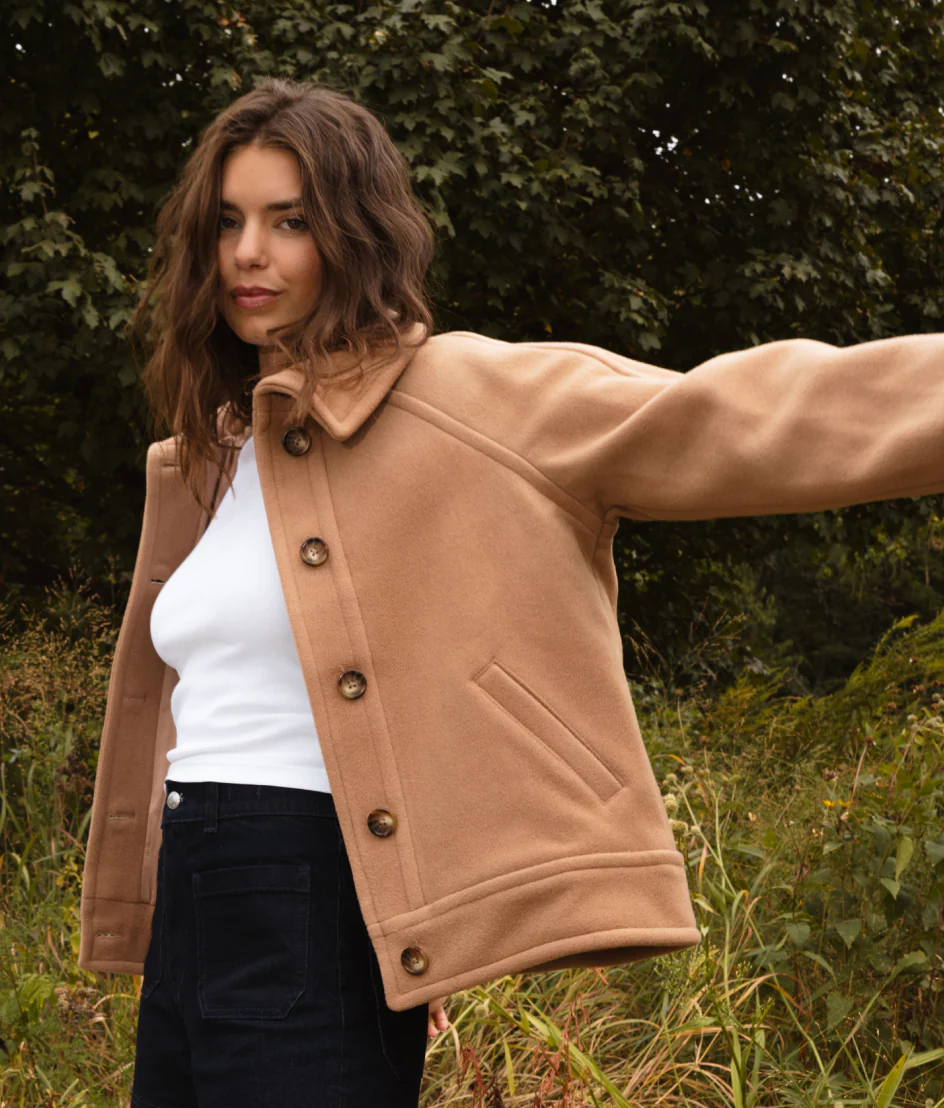 The Warmest Wool Short Coat - Fawn - Image 2