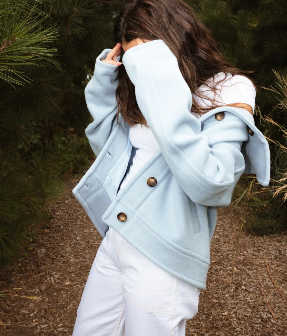 The Warmest Wool Short Coat - Frost - Image 3